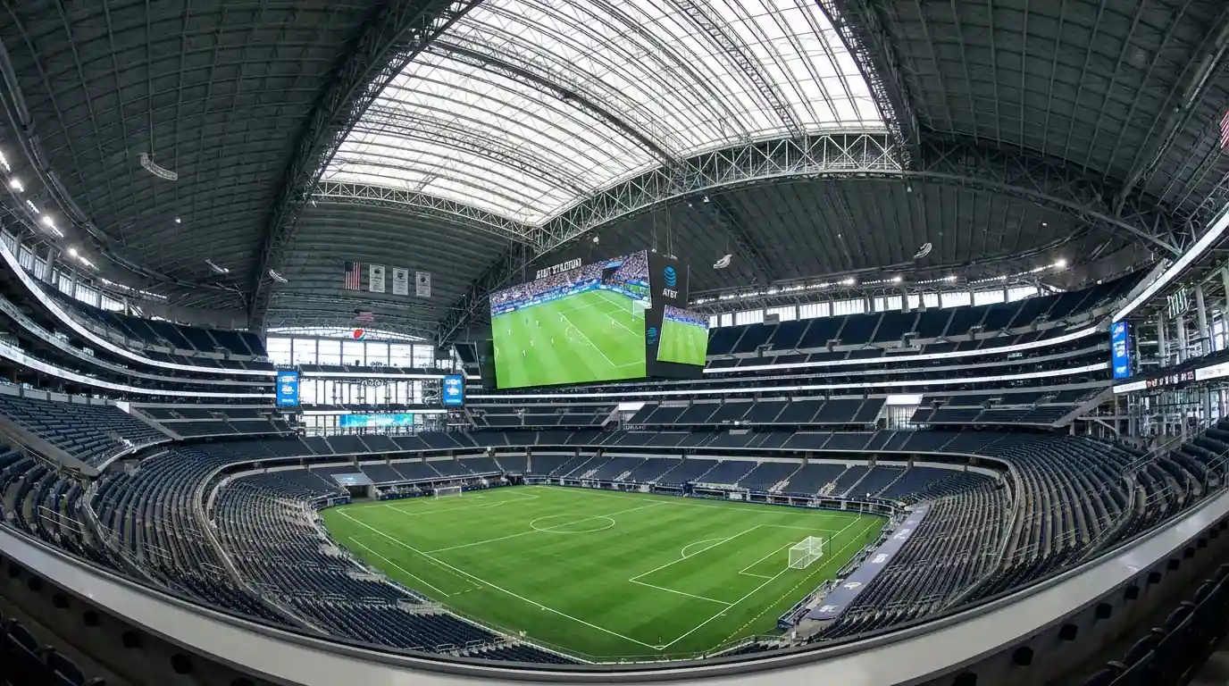 AT&T Stadium v Dallasu, največji stadion Svetovnega prvenstva 2026