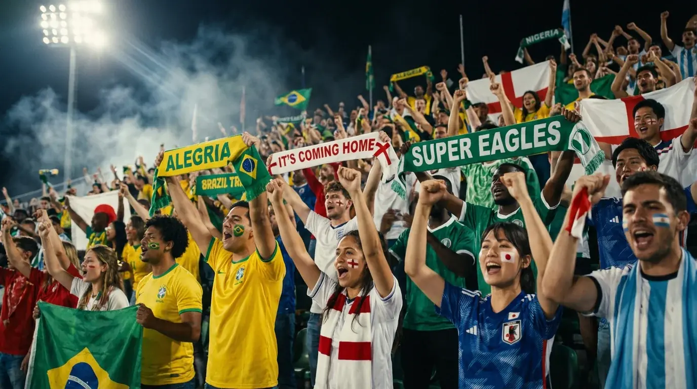 Navijači na stadionu med tekmo Svetovnega prvenstva